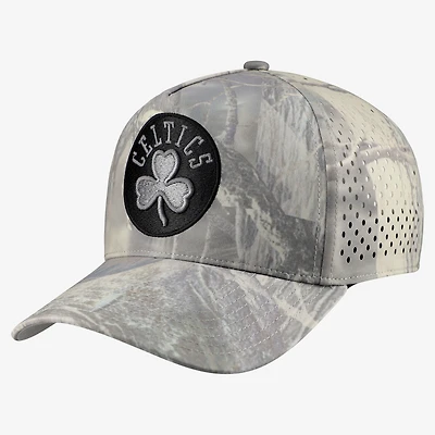 Men's Mitchell & Ness Camo Boston Celtics Perfect Pro Adjustable Hat