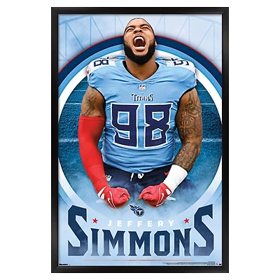 Jeffery Simmons Tennessee Titans 22.375" x 34" Framed Players Poster