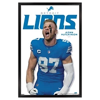 Aidan Hutchinson Detroit Lions 22.375" x 34" Framed Players Poster