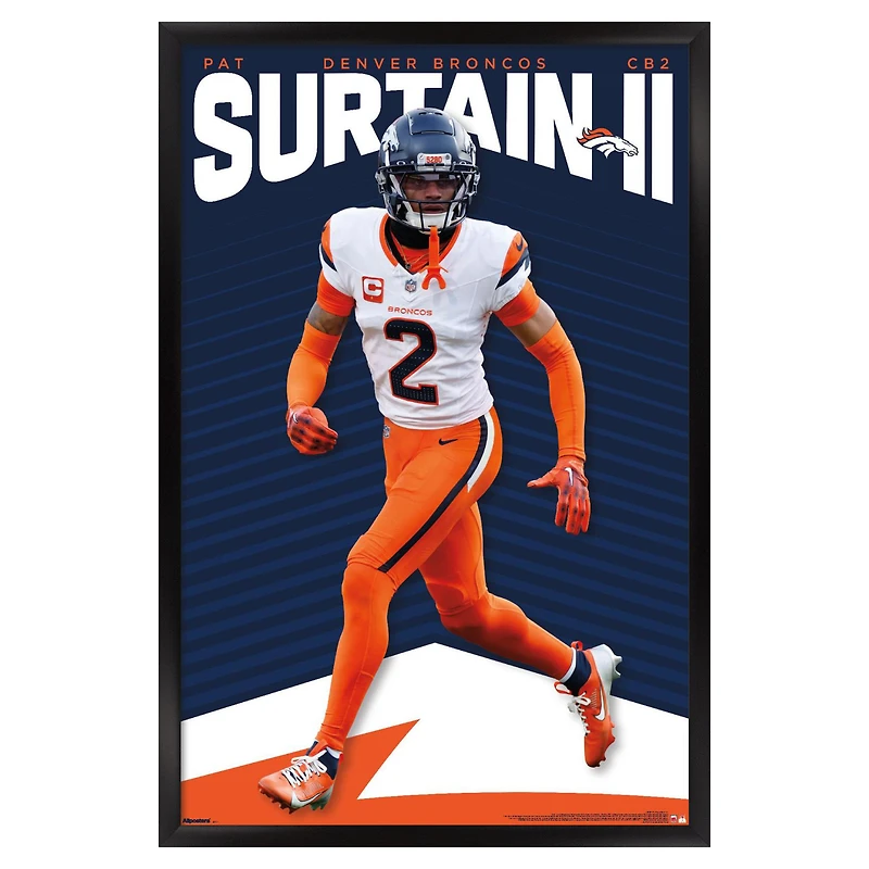 Pat Surtain II Denver Broncos 22.375" x 34" Framed Players Poster