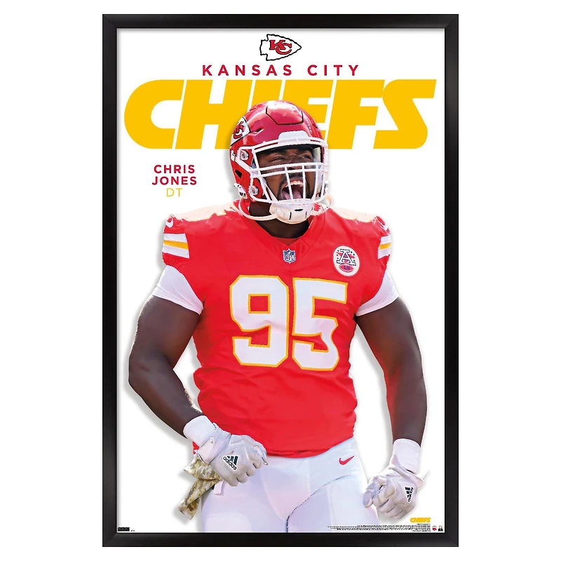 Chris Jones Kansas City Chiefs 22.375" x 34" Framed Players Poster
