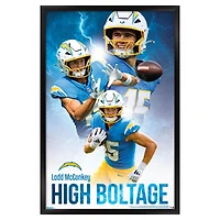 Ladd McConkey Los Angeles Chargers 22.375" x 34" Framed Players Poster