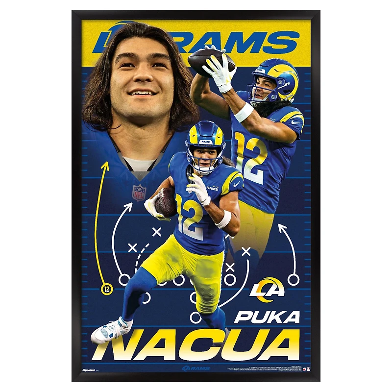 Puka Nacua Los Angeles Rams 22.375" x 34" Framed Players Poster