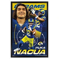 Puka Nacua Los Angeles Rams 22.375" x 34" Framed Players Poster
