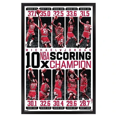 Michael Jordan Chicago Bulls 22.375" x 34" Framed Players Poster