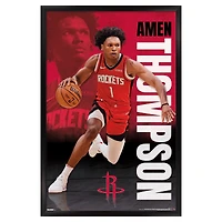 Amen Thompson Houston Rockets 22.375" x 34" Framed Players Poster