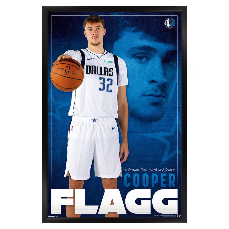 Cooper Flagg Dallas Mavericks 22.375" x 34" Framed Players Poster