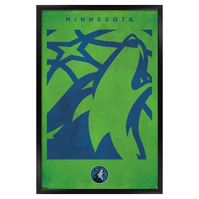 Minnesota Timberwolves 22.375" x 34" Framed Poster