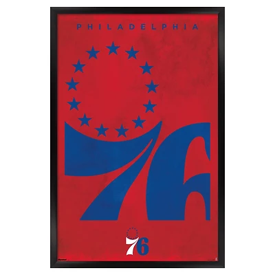 Philadelphia 76ers 22.375" x 34" Framed Poster