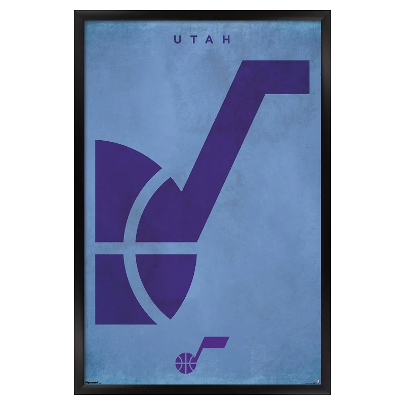 Utah Jazz 22.375" x 34" Framed Poster