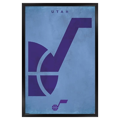 Utah Jazz 22.375" x 34" Framed Poster