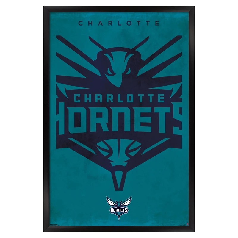Charlotte Hornets 22.375" x 34" Framed Poster