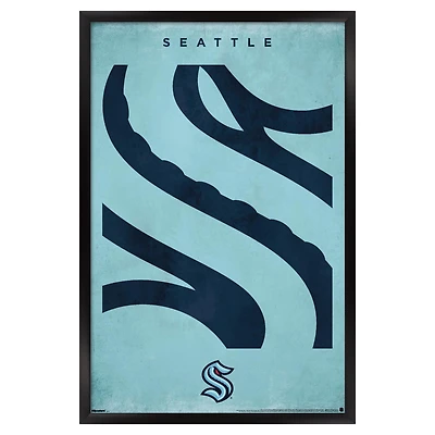 Seattle Kraken 23" x 34" Framed Poster