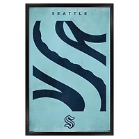 Seattle Kraken 23" x 34" Framed Poster