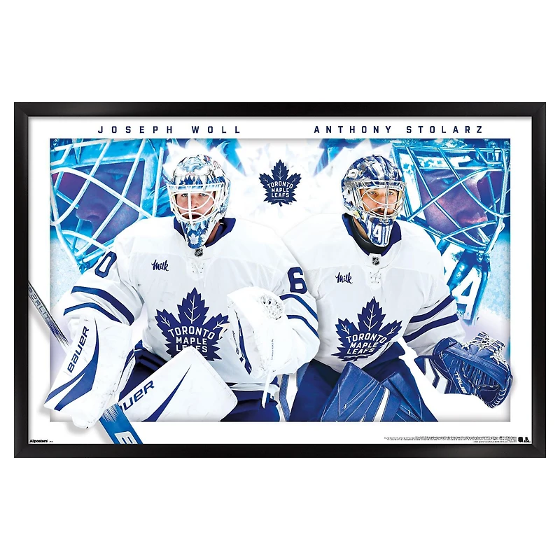 Joseph Woll, Anthony Stolarz Toronto Maple Leafs 22.375" x 34" Framed Poster