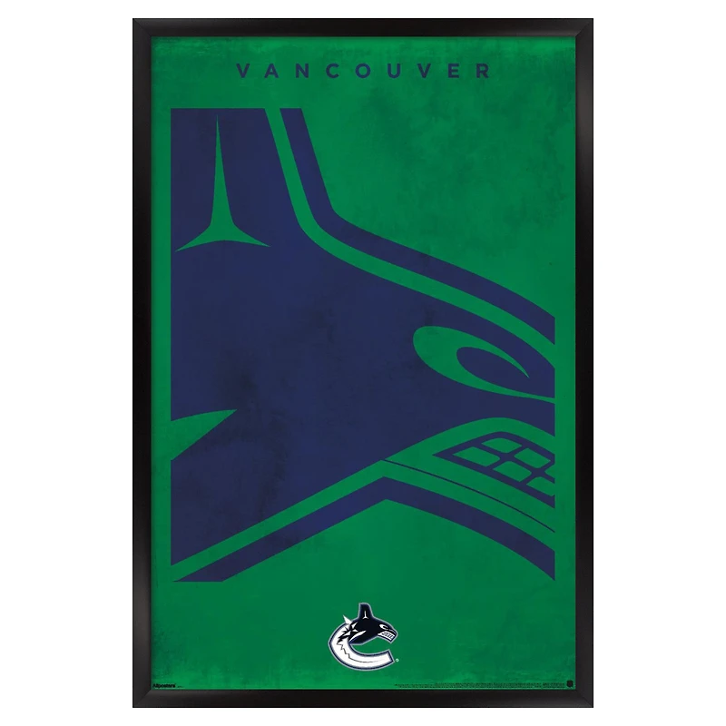 Vancouver Canucks 22.375" x 34" Framed Poster