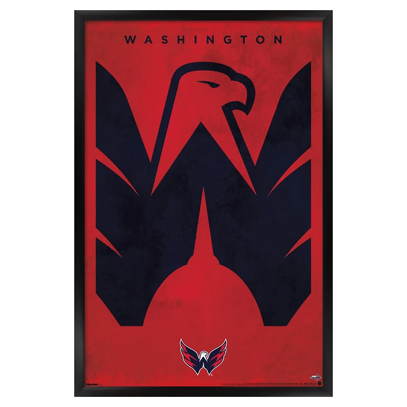 Washington Capitals 22.375" x 34" Framed Poster