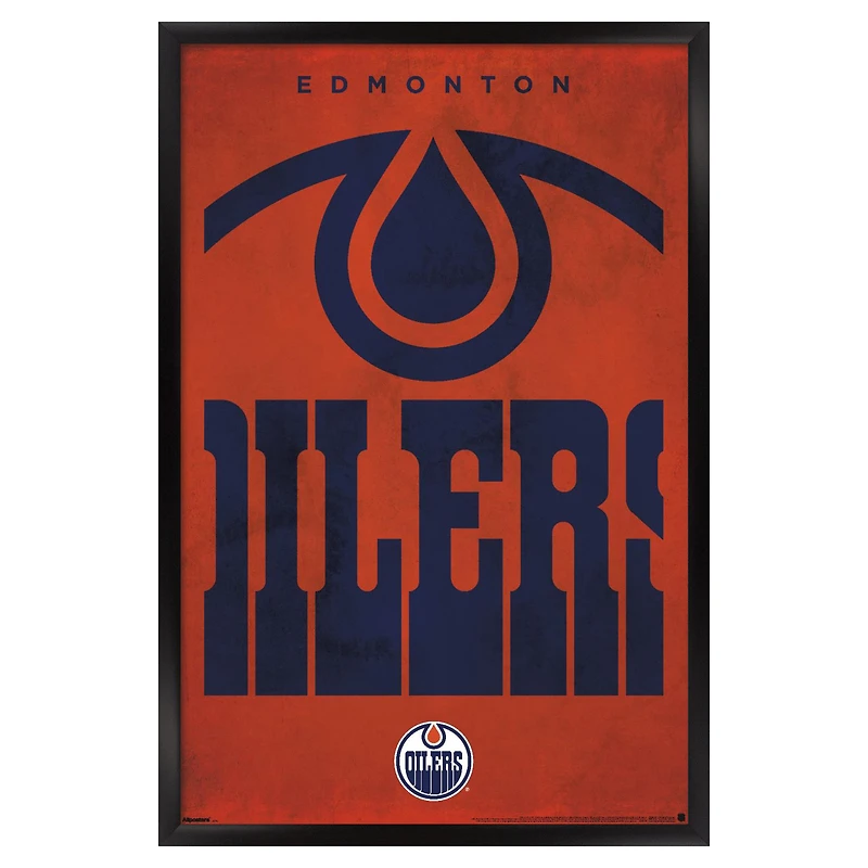 Edmonton Oilers 22.375" x 34" Framed Poster