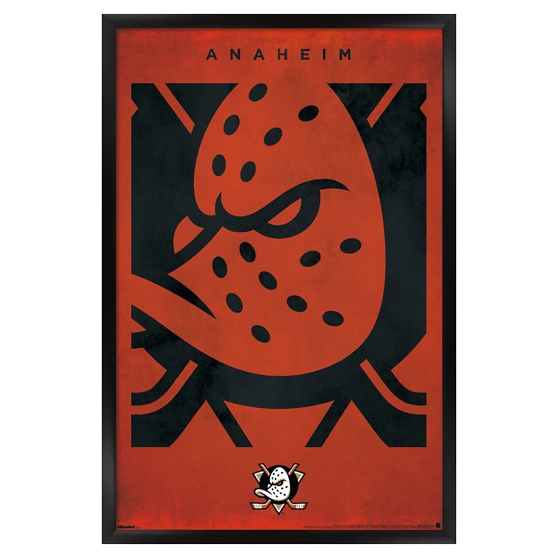 Anaheim Ducks 22.375" x 34" Framed Poster