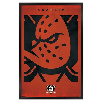 Anaheim Ducks 22.375" x 34" Framed Poster