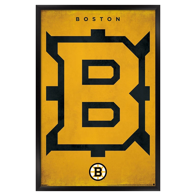 Boston Bruins 22.375" x 34" Framed Poster