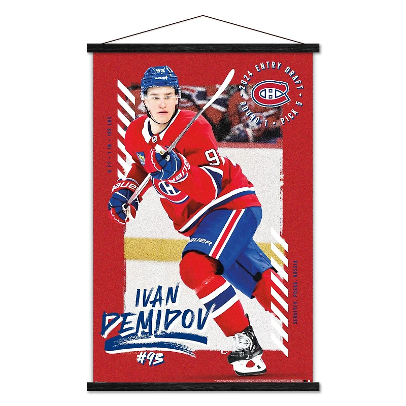 Ivan Demidov Montreal Canadiens 22.375" x 34" Players Poster