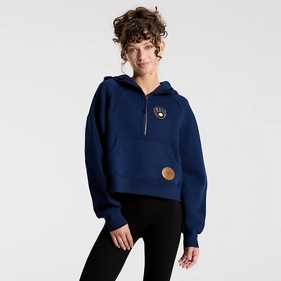 Women's lululemon Midnight Shadow Milwaukee Brewers Scuba Oversized Half-Zip Hoodie