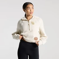 Women's lululemon Light Ivory San Diego Padres Scuba Oversized Half-Zip Hoodie