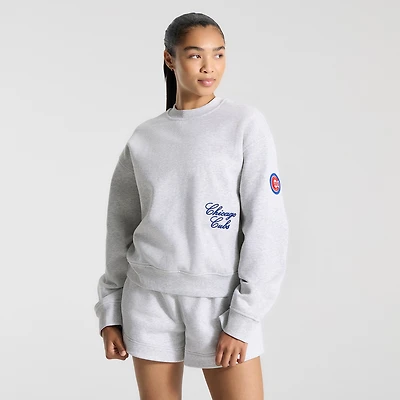 Women's lululemon Heathered Core Ultra Light Grey Chicago Cubs Oversized Steady State Crew