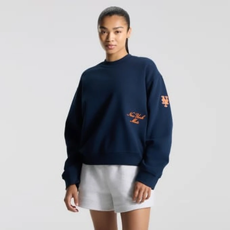 Women's lululemon True Navy New York Mets Oversized Steady State Crew