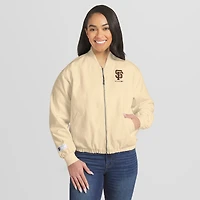 Women's WEAR by Erin Andrews  Cream San Francisco Giants Full-Zip Bomber Jacket