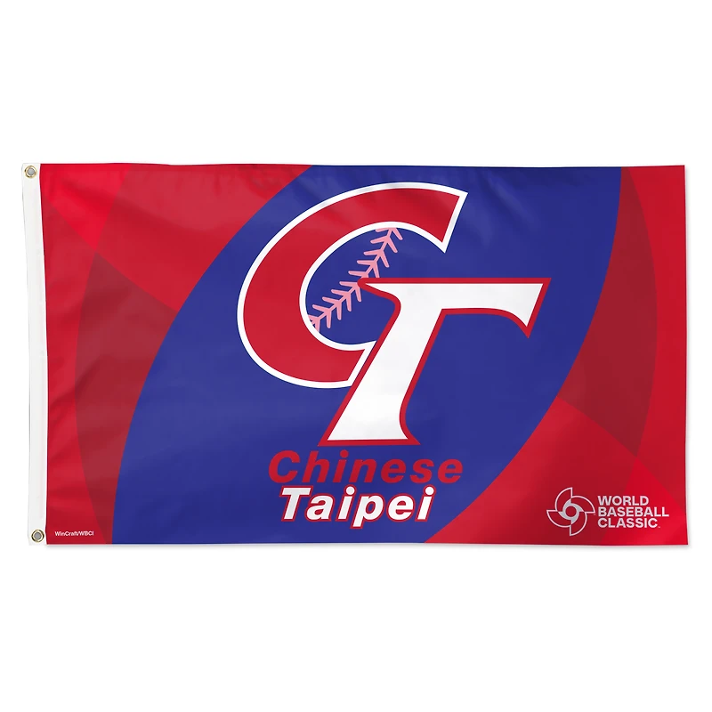 WinCraft Chinese Taipei Baseball 2026 World Baseball Classic 3' x 5' Single-Sided Deluxe Flag