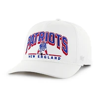 Men's '47  White New England Patriots Coltrane Throwback Rope Hitch Adjustable Hat