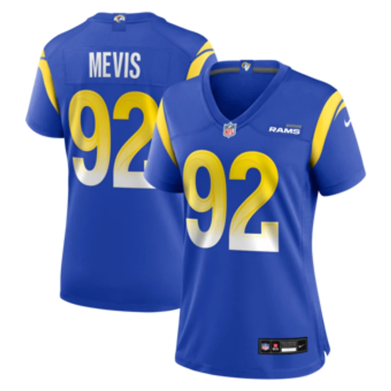 Women's Nike Harrison Mevis  Royal Los Angeles Rams Team Game Jersey