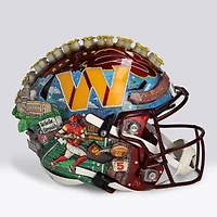 Jayden Daniels Washington Commanders Autographed Riddell Speed Flex Authentic Helmet  - Art by Charles Fazzino - WN55916234