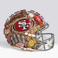 Joe Montana San Francisco 49ers Autographed Riddell Speed Authentic Helmet  - Art by Charles Fazzino - WN55916233
