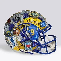 Matthew Stafford Los Angeles Rams Autographed Riddell Speed Authentic Helmet  - Art by Charles Fazzino - WN55916370