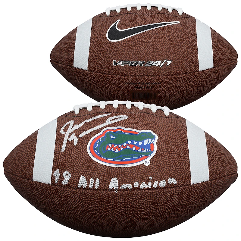 Jevon Kearse Florida Gators Autographed Nike Replica Football with "98 All American" Inscription