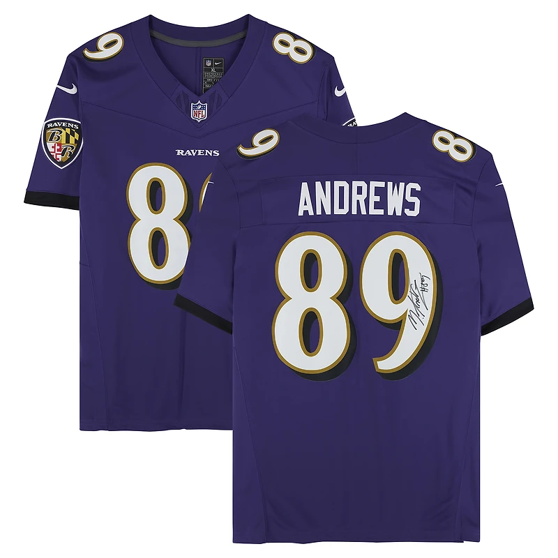 Mark Andrews Baltimore Ravens Autographed Purple Nike Vapor F.U.S.E. Limited Jersey