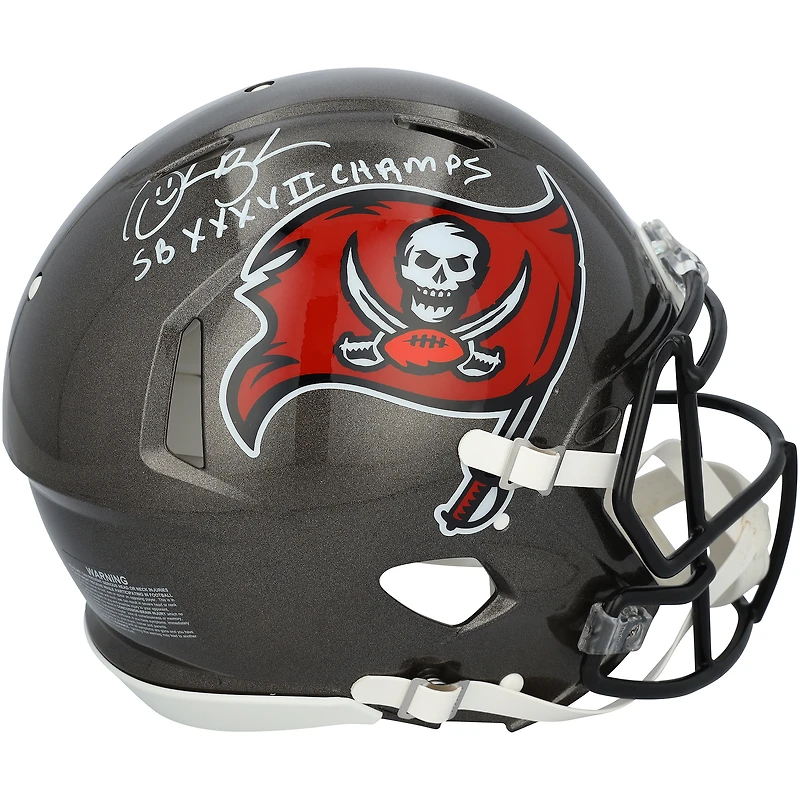 Derrick Brooks Tampa Bay Buccaneers Autographed Riddell 1997-2013 Throwback Speed Authentic Helmet with "SB XXXVII Champs" Inscriptions