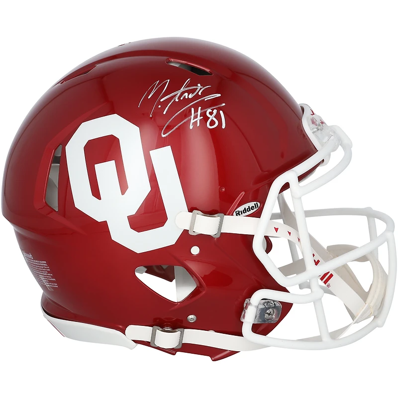 Mark Andrews Oklahoma Sooners Autographed Riddell Speed Authentic Helmet