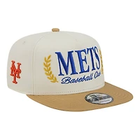 Men's New Era Cream New York Mets Club 9FIFTY A-Frame Snapback Hat