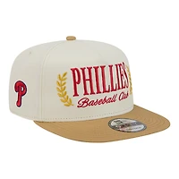 Men's New Era Cream Philadelphia Phillies Club 9FIFTY A-Frame Snapback Hat