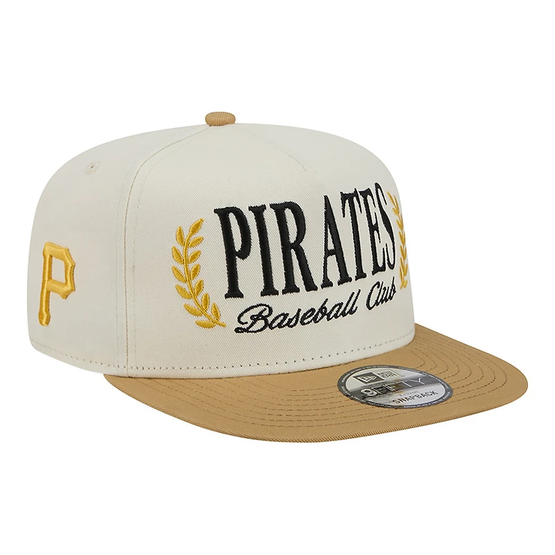 Men's New Era Cream Pittsburgh Pirates Club 9FIFTY A-Frame Snapback Hat