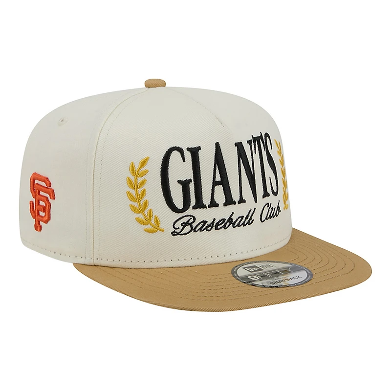 Men's New Era Cream San Francisco Giants Club 9FIFTY A-Frame Snapback Hat