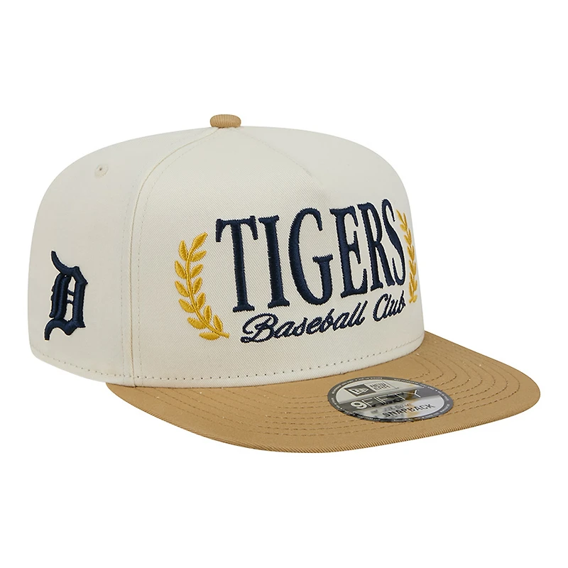 Men's New Era Cream Detroit Tigers Club 9FIFTY A-Frame Snapback Hat