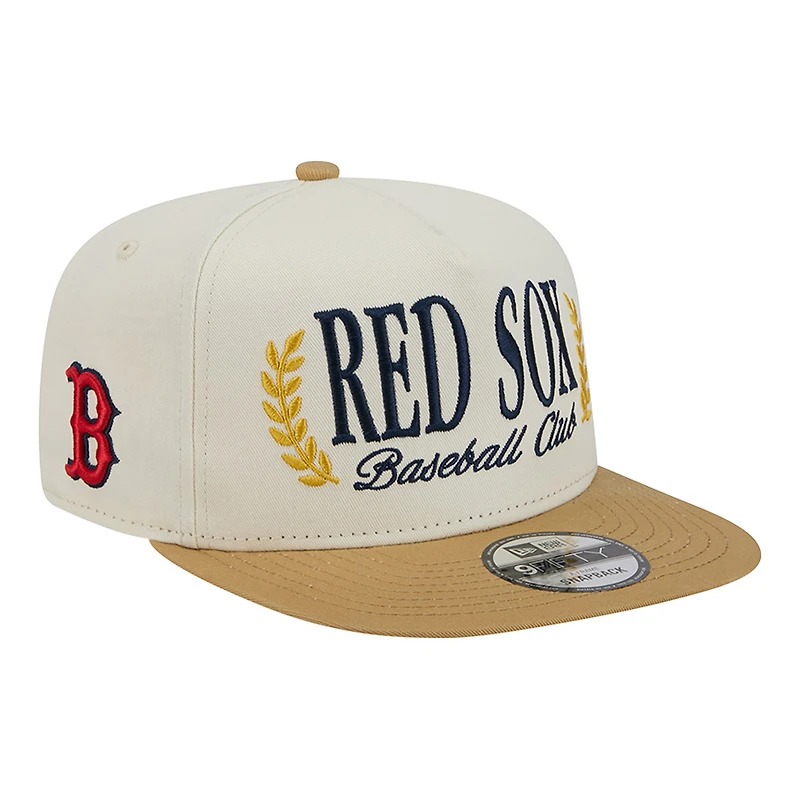 Men's New Era Cream Boston Red Sox Club 9FIFTY A-Frame Snapback Hat