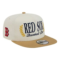 Men's New Era Cream Boston Red Sox Club 9FIFTY A-Frame Snapback Hat
