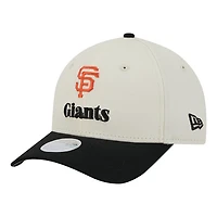 Women's New Era Cream/Black San Francisco Giants Primary 9FORTY M-Crown Adjustable Hat