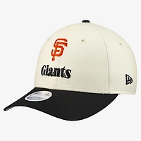 Women's New Era Cream/Black San Francisco Giants Primary 9FORTY M-Crown Adjustable Hat